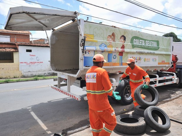 Prefeitura de São Luís recolhe cerca de 450 pneus por dia na cidade (Foto: Divulgação/Semosp)