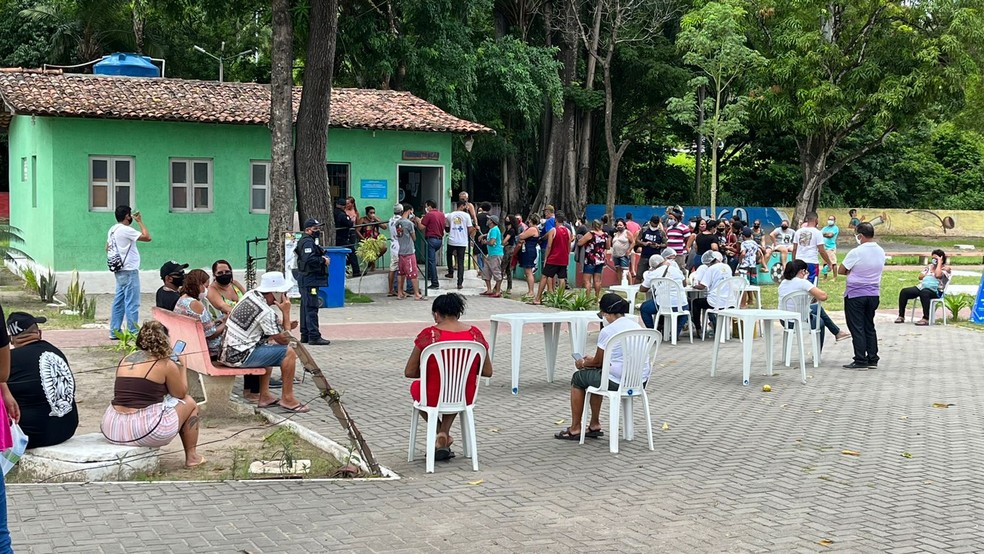 Ecoparque Paineiras é um dos pontos de testagem de Covid-19 em Paulista, no Grande Recife — Foto: Mhatteus Sampaio/TV Globo
