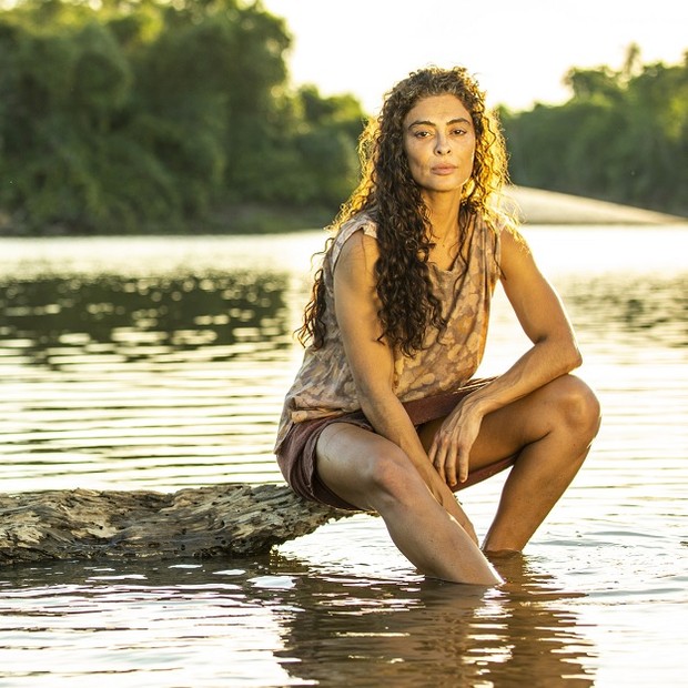 Juliana Paes viajou para a região do Pantanal em 2021 para as gravações da primeira fase da novela, que estreia em março (Foto: João Miguel Junior/Globo)