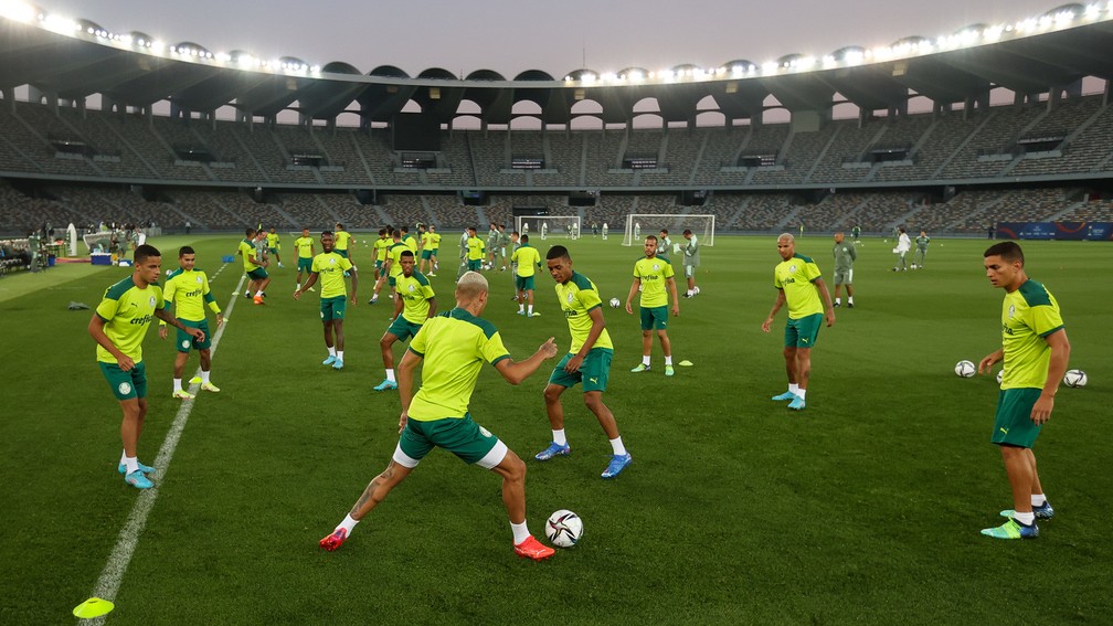 Treino do Palmeiras nesta quinta-feira — Foto: Fabio Menotti/Ag. Palmeiras