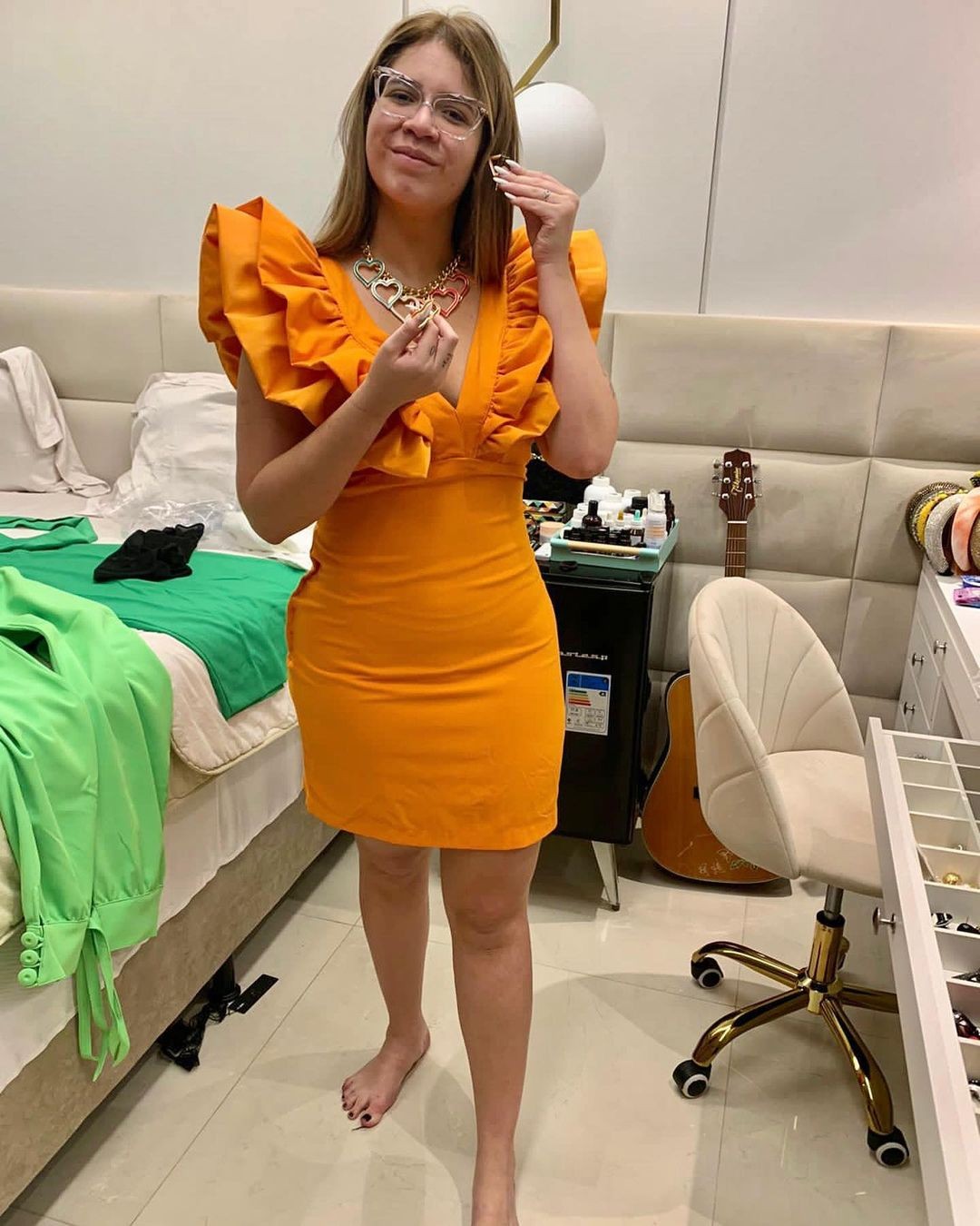 Stylist de Marília Mendonça posta foto de prova de roupa da cantora  (Foto: Reprodução/Instagram)