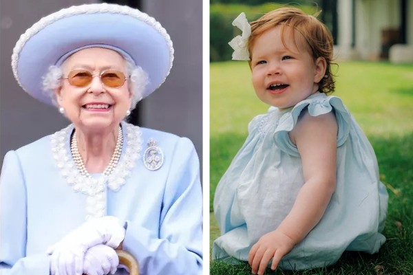 Rainha Elizabeth II e sua bisneta, Lilibet Diana (Foto: Getty Images; reprodução / Instagram / Misan Harriman)