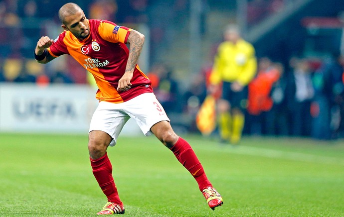 Felipe Melo gol jogo Galatasaray e Copenhagen Liga dos Campeões (Foto: Reuters)