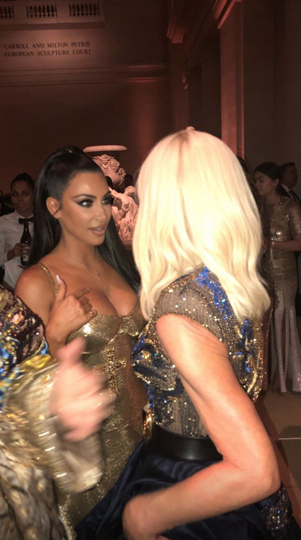 Kim Kardashian e Donatella Versace (Foto: Reprodução/Instagram)