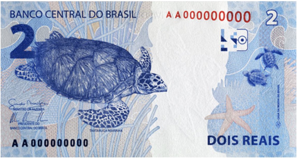 Nota de R$ 2,00 (verso) — Foto: Reprodução/Banco Central