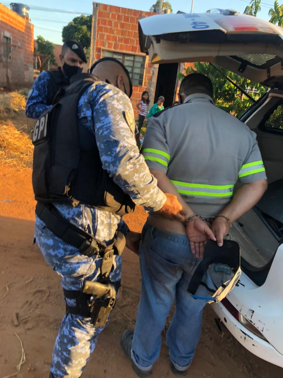 Suspeito de matar mulher e enteada de 9 anos em SP é preso em MS. — Foto: Guarda Municipal de Campo Grande/Divulgação