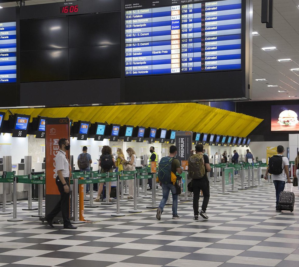 Congonhas airport, in São Paulo, also expected to be auctioned in 2022 — Foto: Edilson Dantas/Agência O Globo