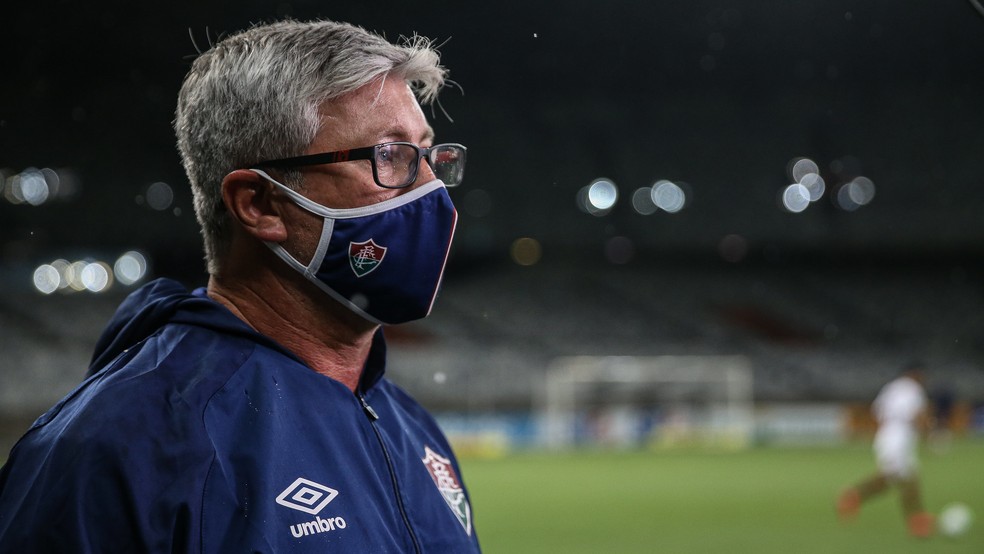 Odair durante empate com o Atl�tico-MG no Mineir�o � Foto: LUCAS MER�ON / FLUMINENSE F.C.