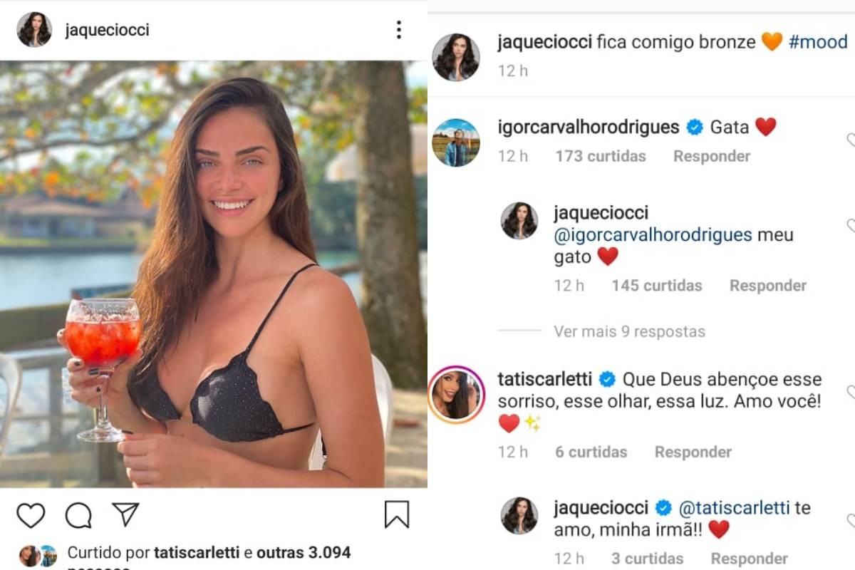 Igor Carvalho e Jaque Ciocci trocam mensagens carinhosas (Foto: Reprodução/Instagram)
