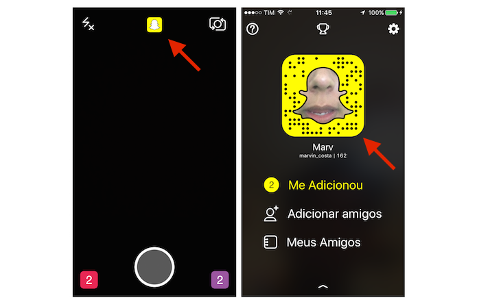 Acessando a tela de configuração de um avatar de usuário no Snapchat para iPhone (Foto: Reprodução/Marvin Costa)