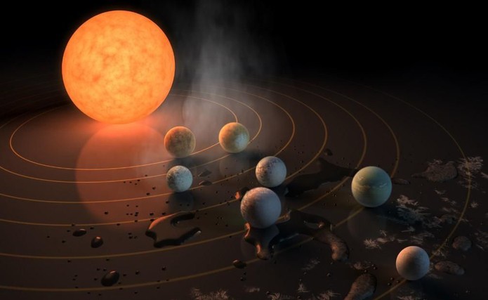 Astrônomos descobrem sete novos planetas (Foto: Divulgação/NASA )