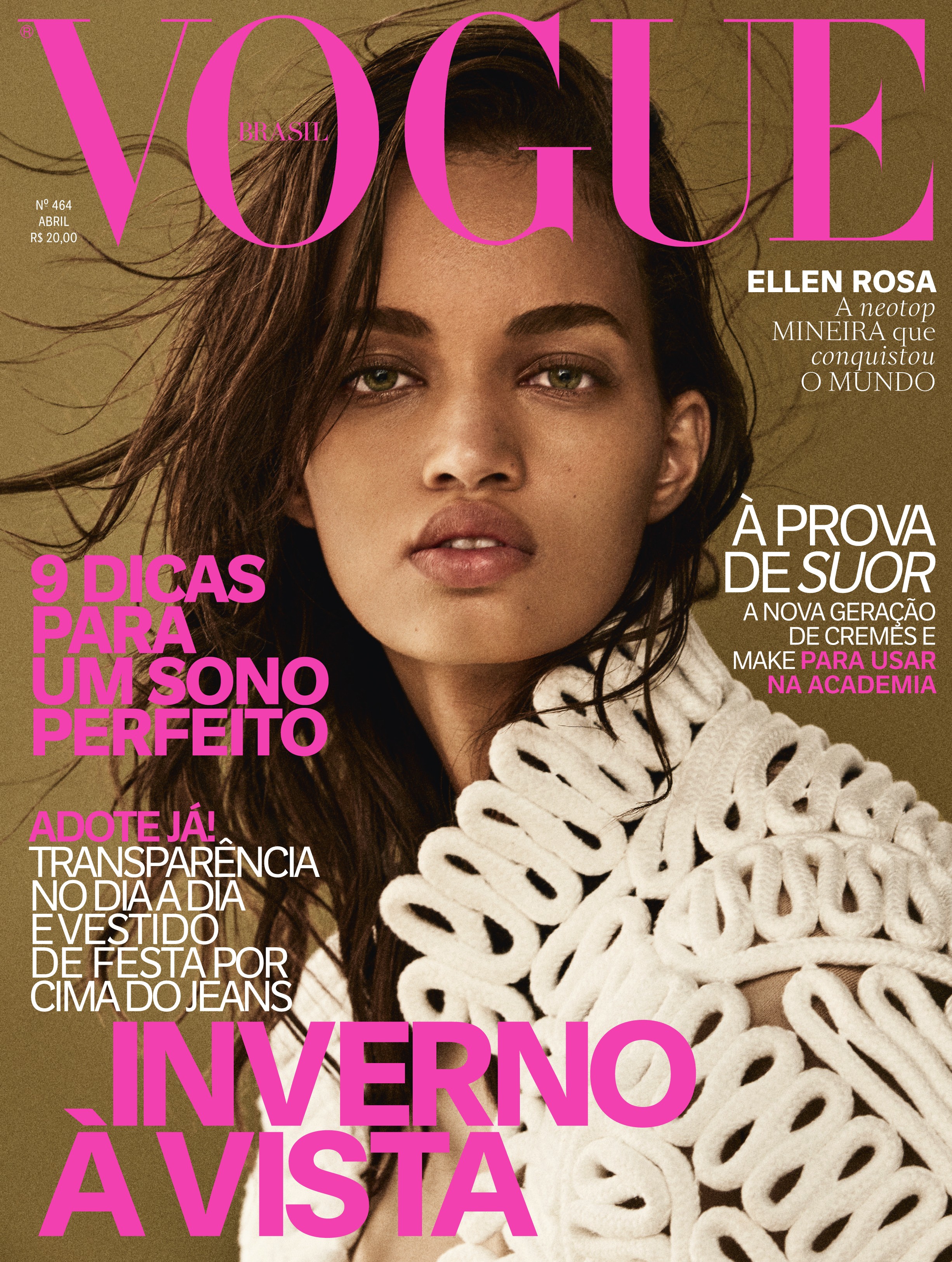 Ellen Rosa veste Burberry na Vogue de abril (Foto: Vogue Brasil)