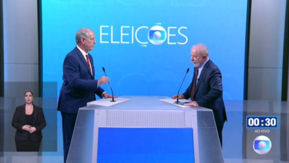 Debate na Globo: Lula pergunta a Ciro sobre cultura; VÍDEO