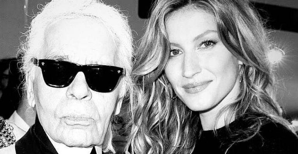 Gisele Bündchen e Karl Lagerfeld — Foto: Reprodução/Instagram