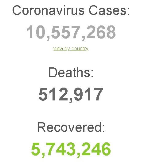 Worldometer com números de casos de coronavírus no mundo (Foto: Divulgação)