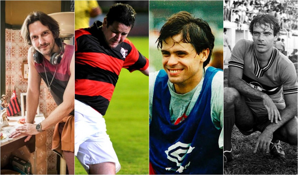 Vladimir Brichta, Murilo Benicio, Marcos Winter e Mário Gomes atuaram como jogadores em novelas — Foto: Divulgação/TV Globo