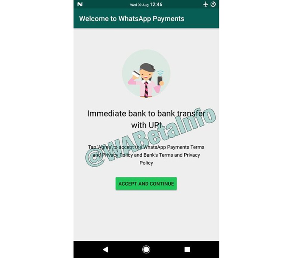WhatsApp poderá ter sistema próprio de pagamentos (Foto: Reprodução/WABetaInfo)