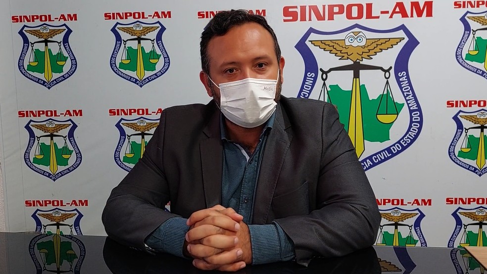 Presidente do Sinpol-AM, Jaime Lopes — Foto: Eliana Nascimento/G1 AM 