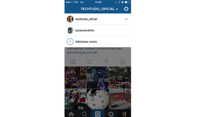 Alterne os perfils no Instagram (Foto: Reprodução/Luciana Maline)