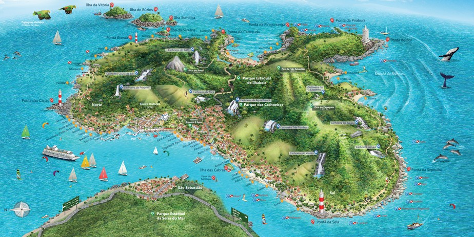 Mapa De Ilhabela Com Suas Praias Baixe Aqui Uma Ilha Mil Maravilhas G1