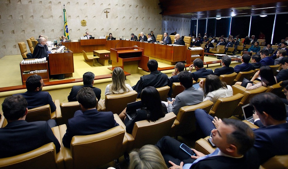 Ministros do STF durante a sessão do plenário em dezembro — Foto: Fellipe Sampaio/SCO/STF 
