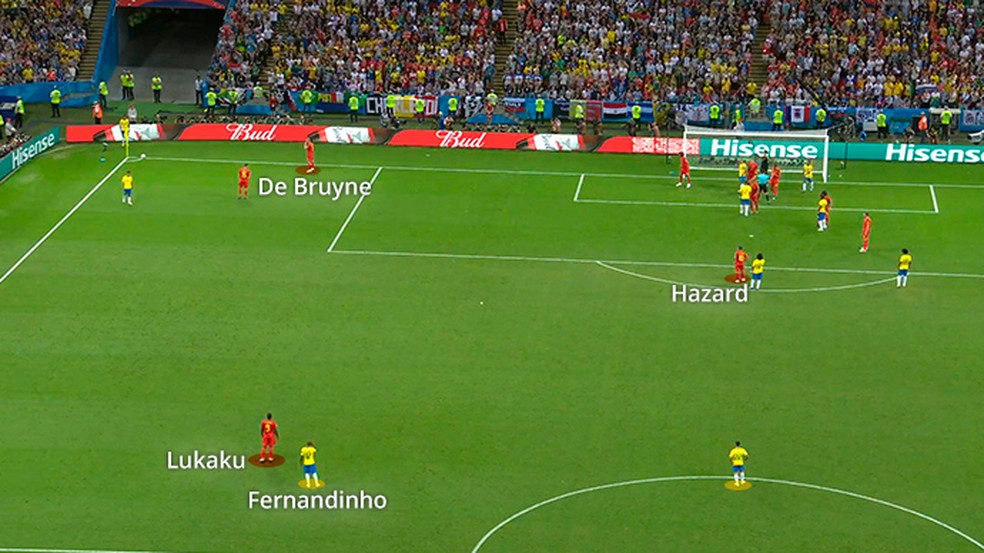 Escanteio do Brasil contra a BÃ©lgica â Foto: Leonardo Miranda