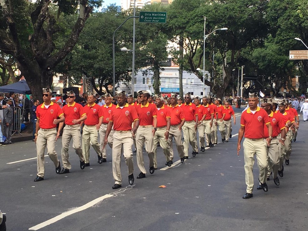 Desfile do 7 de setembro em Salvador, em 2019 — Foto: João Souza/ G1