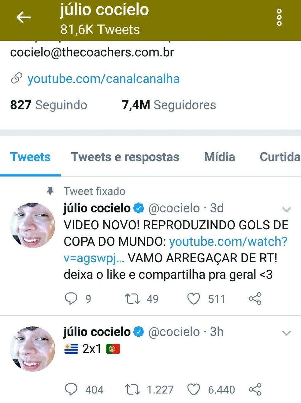 Antes de polÃªmica sobre MbappÃ©, Cocielo tinha mais de 81,6 mil tuÃ­tes (Foto: ReproduÃ§Ã£o/Twitter)