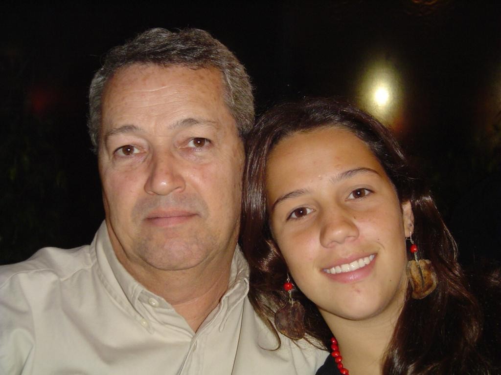Gabriel Padilla com a filha Ana Clara, que perdeu a vida na tragédia na Lagoa