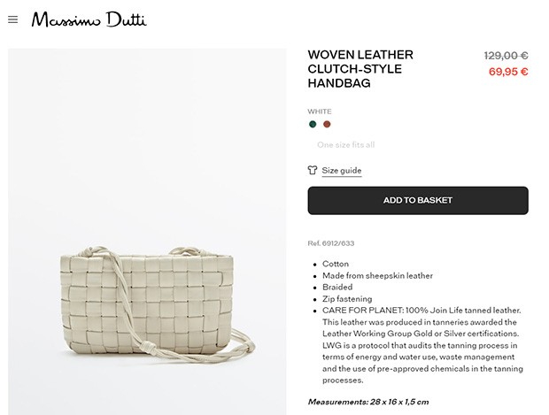 Woven Leather Clutch-style Handbag (Foto: Reprodução)