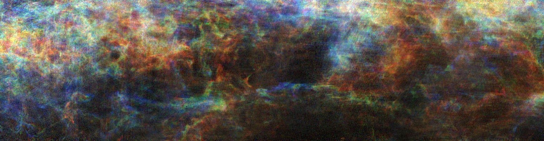  Visão geral da Via Láctea que inclui filamento Maggie na área inferior (Foto: T. Müller / J. Syed / MPIA)