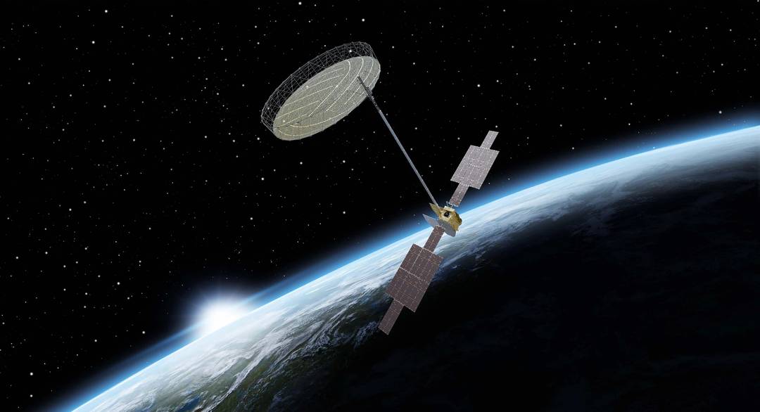 Imagem ilustrativa do ViaSat-3, satélite com maior capacidade de tráfego do mundo