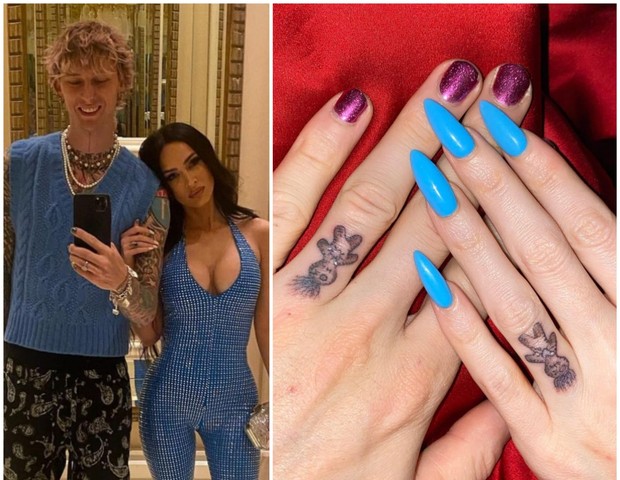 Megan Fox e Machine Gun Kelly mostram tatuagens de compromisso que fizeram juntos (Foto: Instagram)
