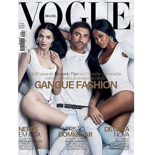 Mariacarla Boscono, Riccardo Tisci e Naomi Campbell estrelam a capa da Vogue Brasil de outubro
