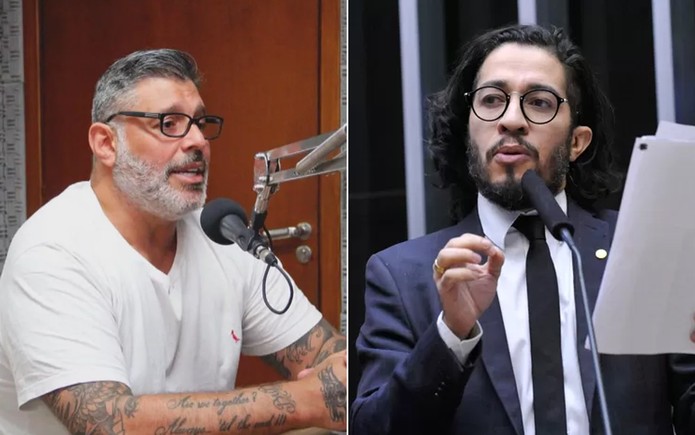 Alexandre Frota (PSL-SP) e Jean Wyllys (PSOL-RJ) — Foto: Reprodução e Luis Macedo/Câmara dos Deputados