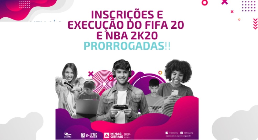 Torneio virtual do Jemg de Fifa 20 e NBA 2k20 reúne mais de 200 inscritos, zona da mata centro-oeste