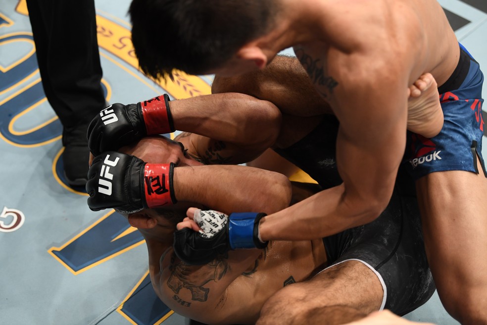 Mario Bautista nocauteou Miles Johns no UFC 247 — Foto: Getty Images