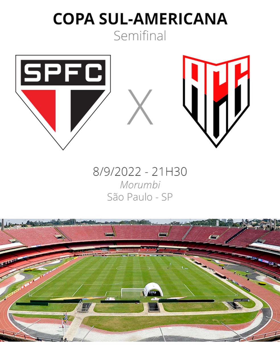 Ficha São Paulo x Atlético-GO — Foto: ge