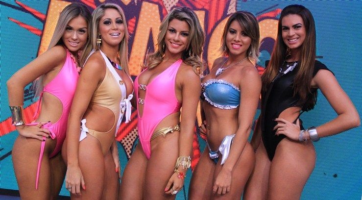 Carol Narizinho (de maiô dourado) com outras panicats (Foto: Reprodução/Instagram)