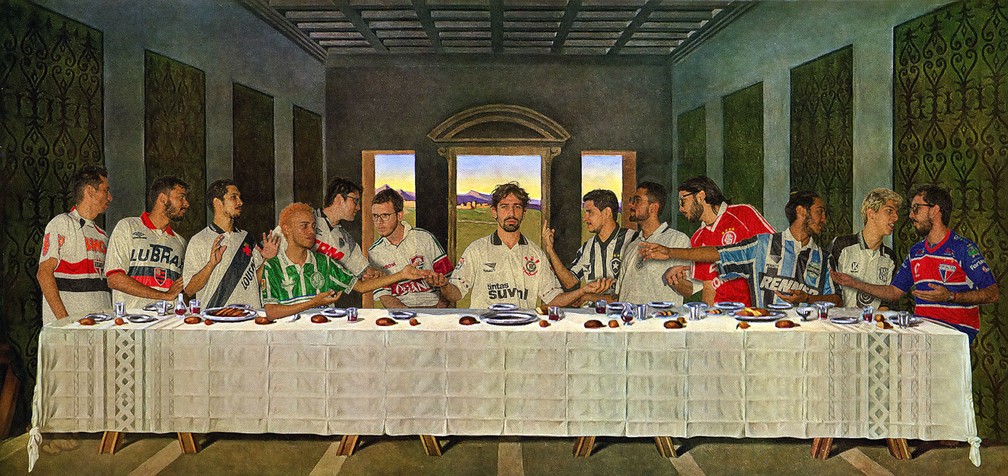 Jesus Corintiano E Judas Palmeirense Estudante Recria Ultima Ceia De Da Vinci Futebol Ge