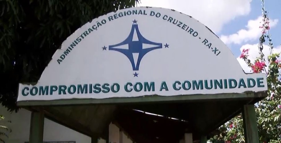 Entrada da Administração Regional do Cruzeiro, no DF  — Foto: TV Globo/Reprodução
