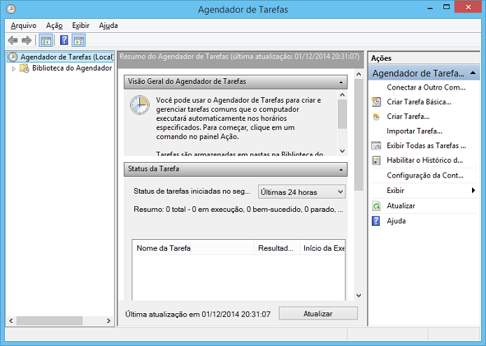 Agendador de Tarefas permite automatizar algumas atividades no Windows (Foto: Reprodução/Edivaldo Brito)