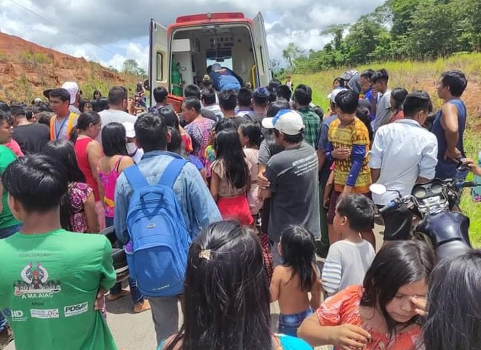 Acidente ocorreu na Terra Indígena Campinas Katukina, entre Cruzeiro do Sul e Tarauacá — Foto: Arquivo/Aldeia Varinawa