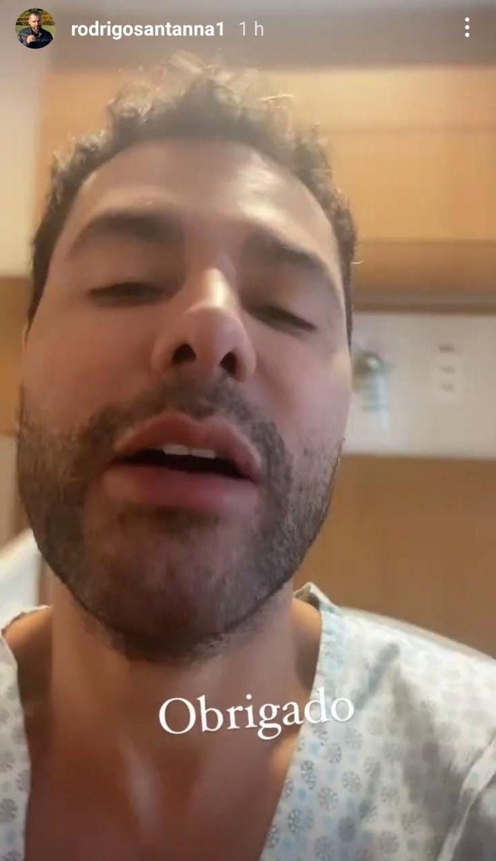 Rodrigo Sant'anna publicou vídeo, muito emocionando, agradecendo apoio durante internação para tratar Covid-19 — Foto: Reprodução/Instagram
