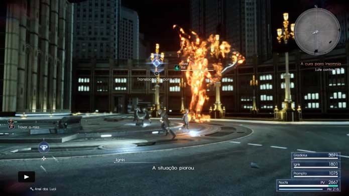 Use translocações para causar muito dano em Final Fantasy XV (Foto: Reprodução/Murilo Molina)