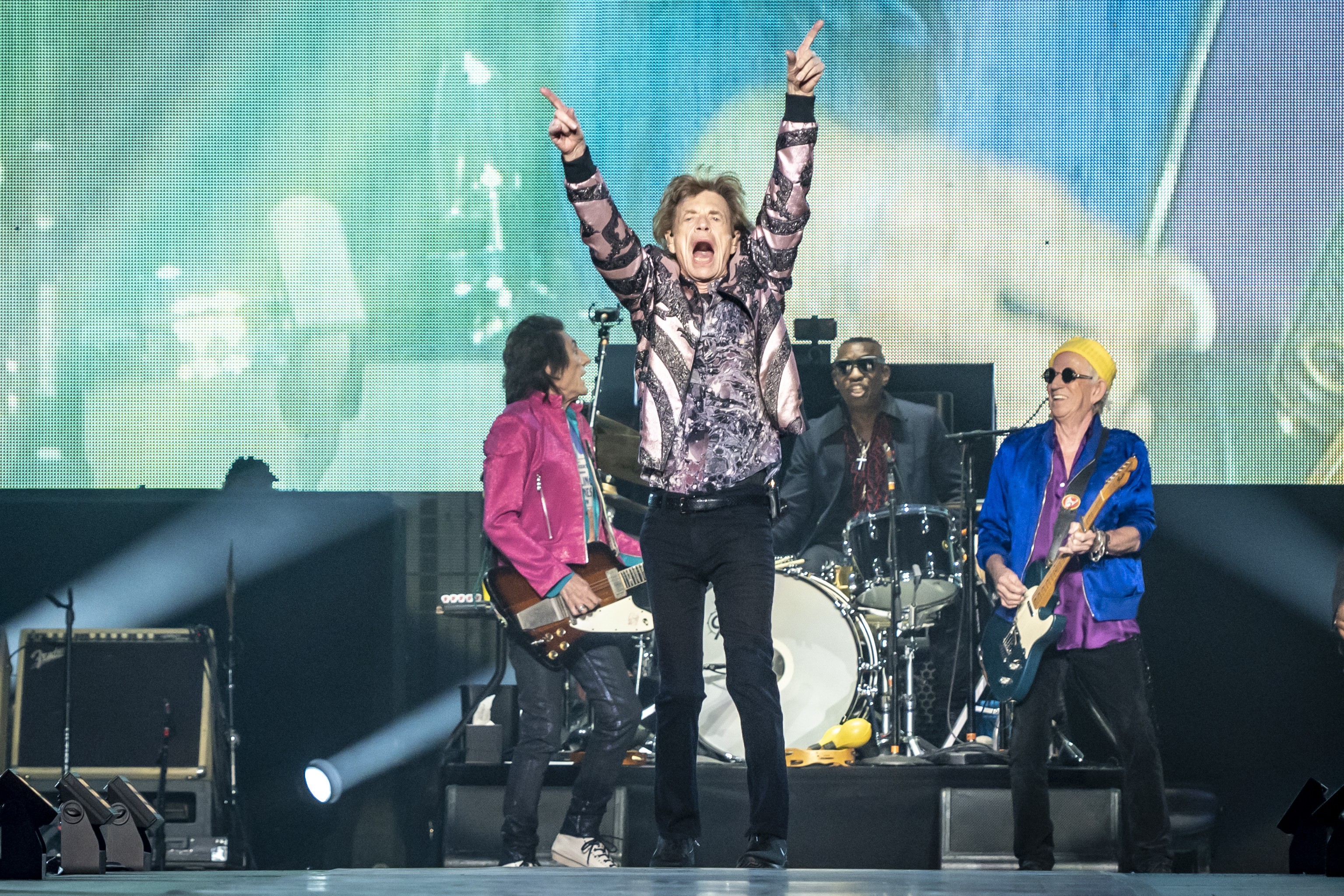 Mick Jagger faz show com Rolling Stones na Itália após se recuperar da Covid-19 (Foto: Getty Images)