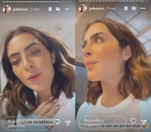 Jade Picon se perde nos Estúdios Globo (Foto: Reprodução/Instagram)