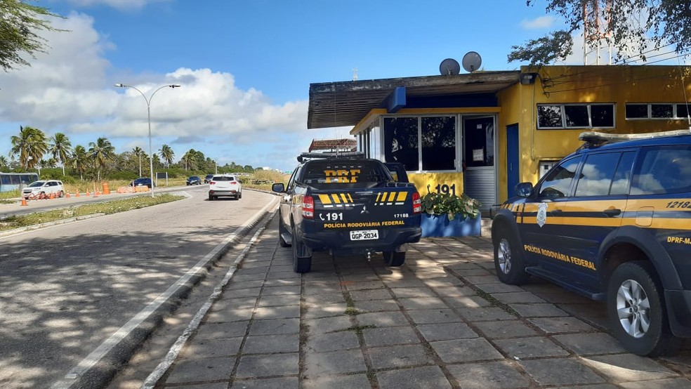 Posto da Polícia Rodoviária Federal (PRF) na BR-304, em Macaíba, na Grande Natal — Foto: Sérgio Henrique Santos/Inter TV Cabugi