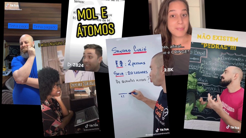 Professores aderem ao TikTok com dicas rápidas e pílulas de conhecimento. — Foto: Reprodução/TikTok