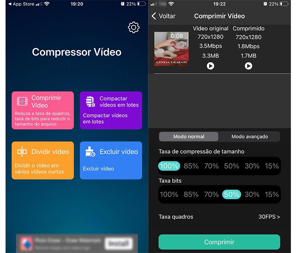 comprimir-video-encolher Compactar vídeo para WhatsApp: 4 apps para Android e iPhone